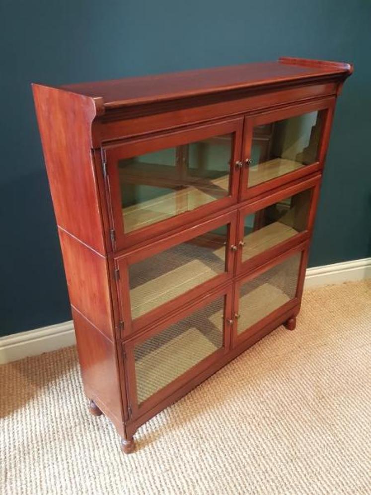Pair of Edwardian Mahogany Barristers Bookcases - Image 2