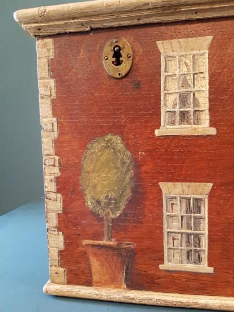 Victorian Oak Painted Country House Toy Box - Image 4