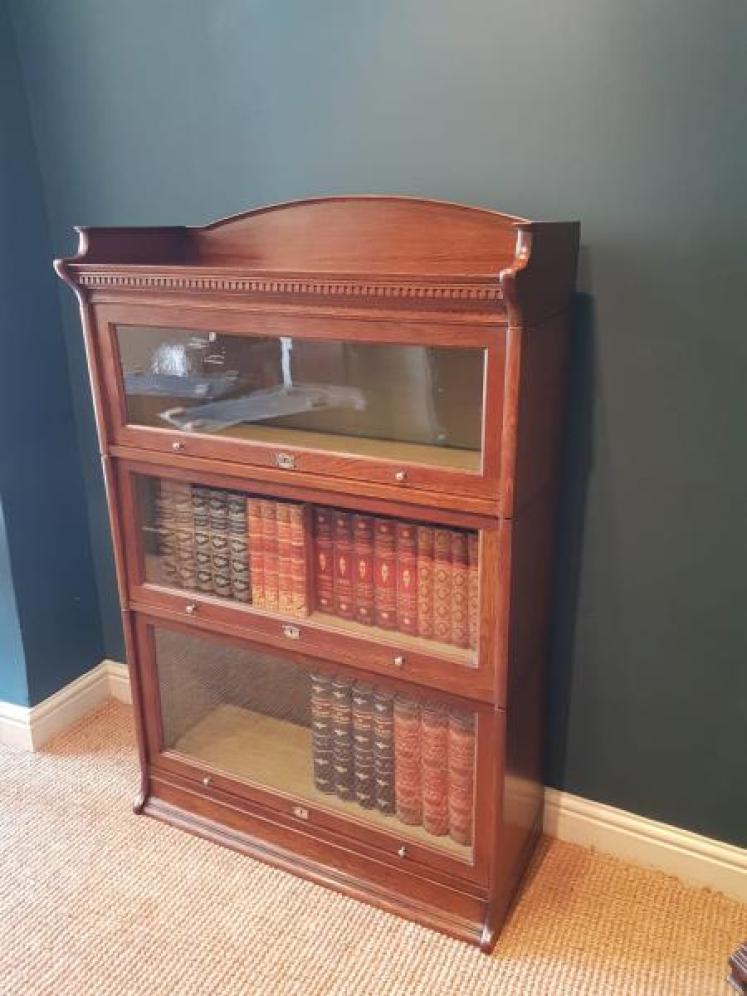 Edwardian Oak Lebus Sectional Bookcase - Image 3