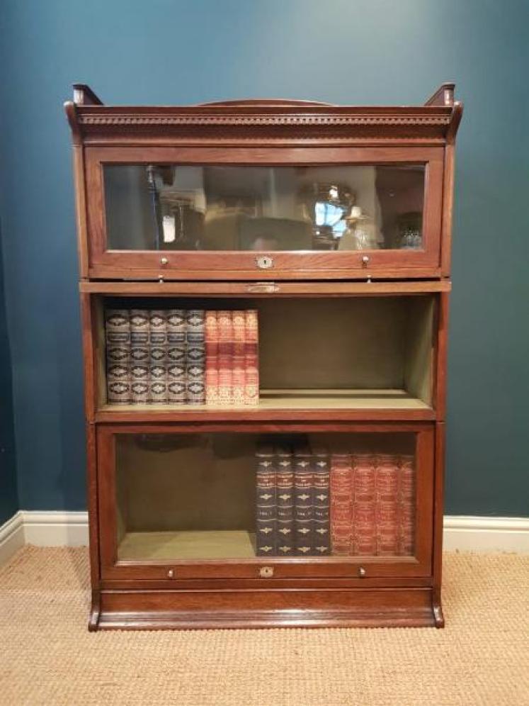 Edwardian Oak Lebus Sectional Bookcase - Image 6