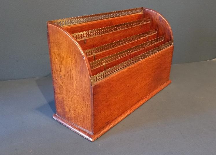 Victorian Oak Waterfall Letter Rack - Image 3
