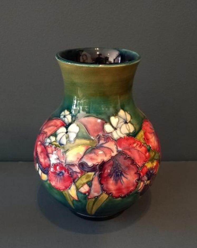 Large Moorcroft Slipper Orchid Vase - Image 1