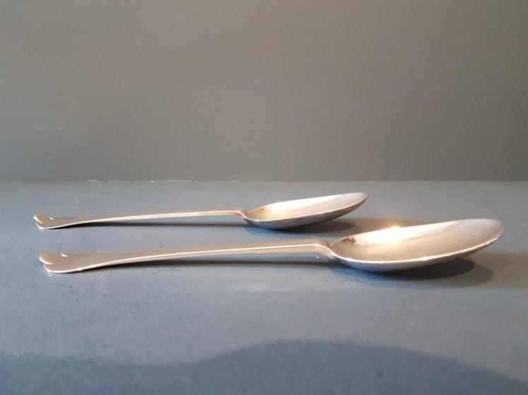Rare Matching Pair of Charles II Silver Spoons  - Image 6