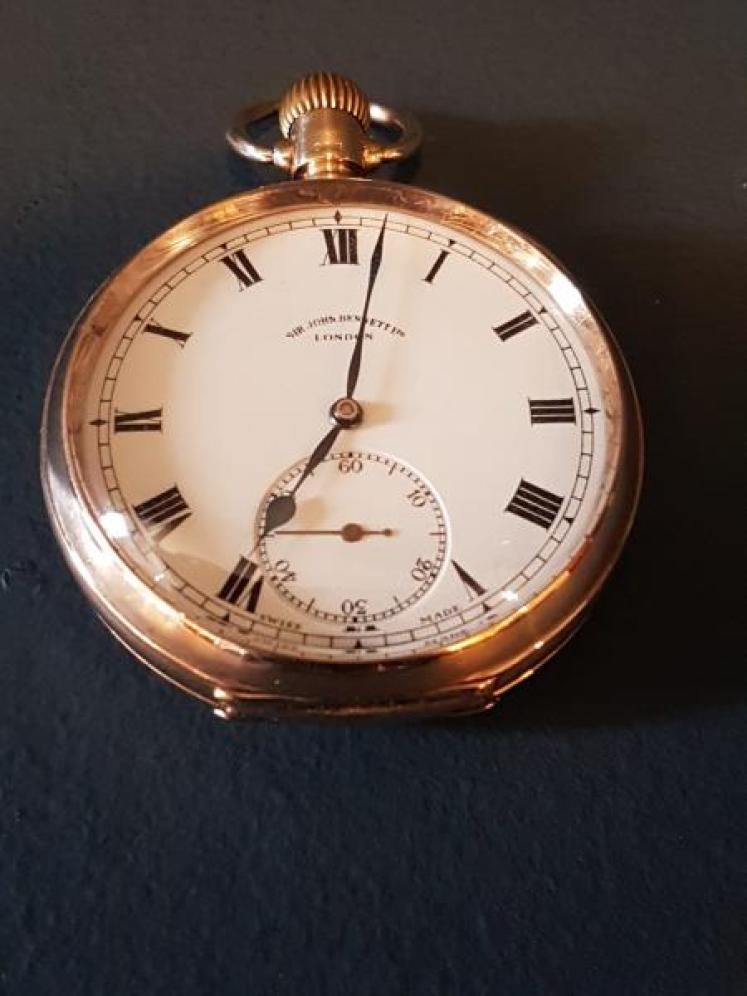 9ct Solid Gold Swiss Pocket Watch - Image 2