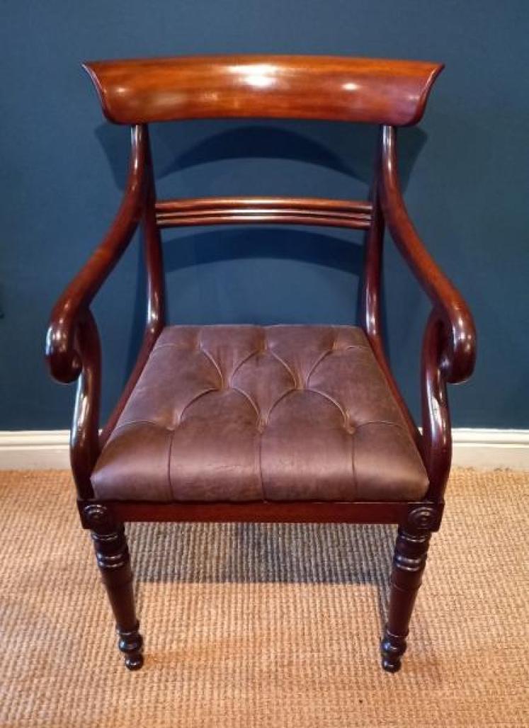 Late Regency Period Mahogany Carver Armchair - Image 1