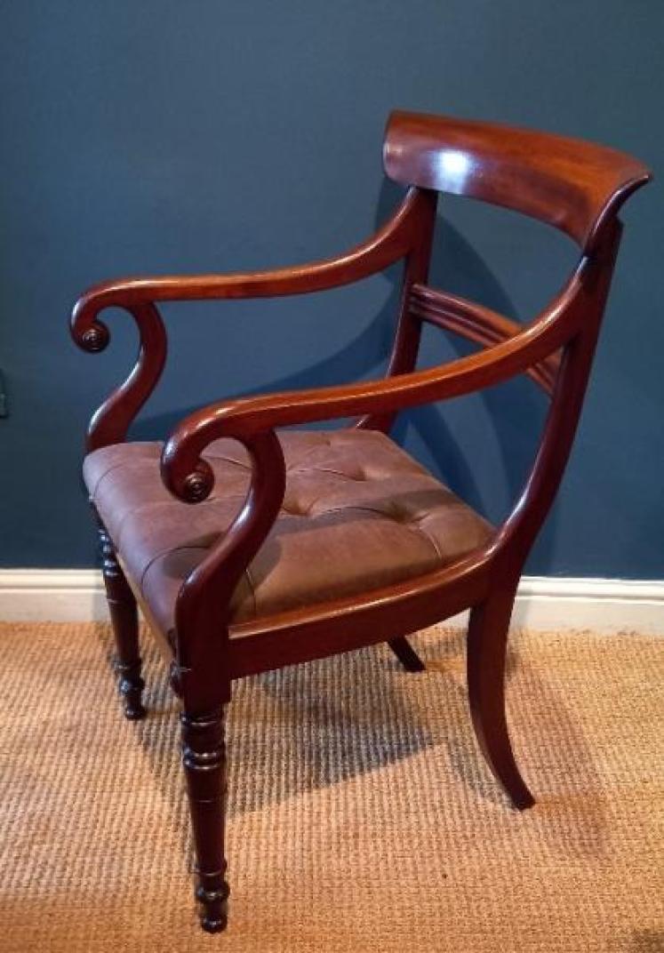 Late Regency Period Mahogany Carver Armchair - Image 4