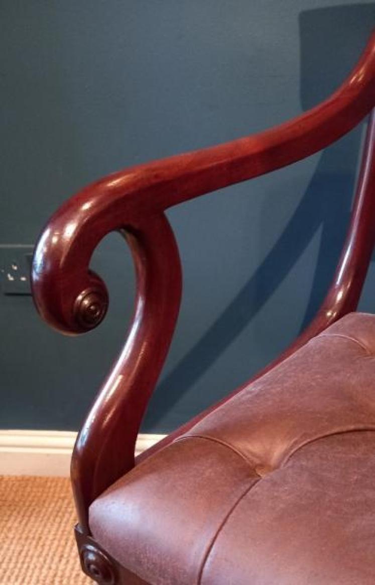 Late Regency Period Mahogany Carver Armchair - Image 5
