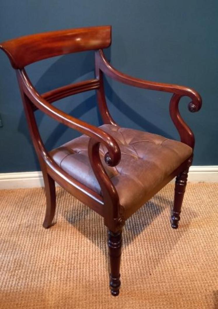 Late Regency Period Mahogany Carver Armchair - Image 7
