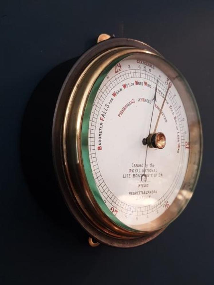 Victorian Negretti & Zambra RNLI Barometer  - Image 6