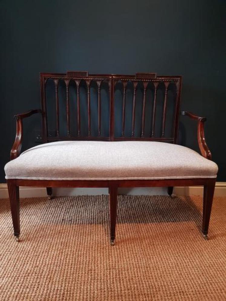 Regency Mahogany Framed Occasional Sofa - Image 1