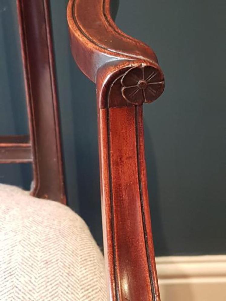 Regency Mahogany Framed Occasional Sofa - Image 5