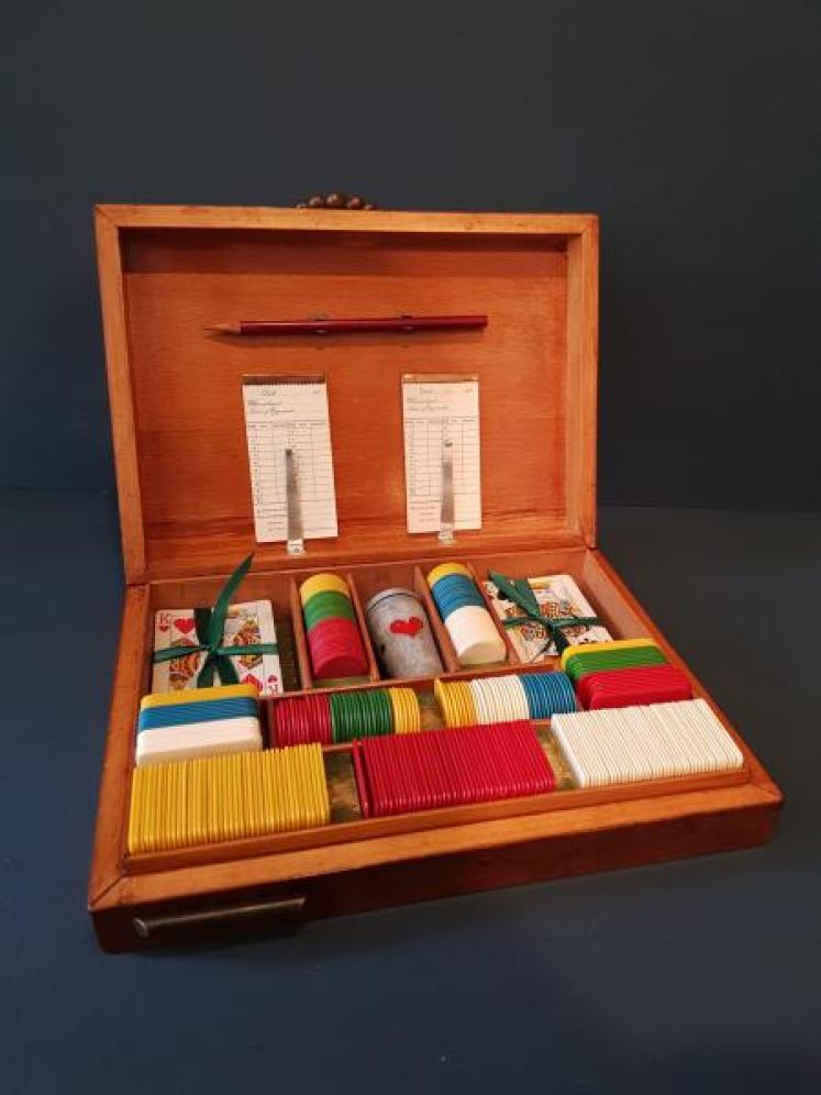 Walnut Poker and Gaming Box - Image 2
