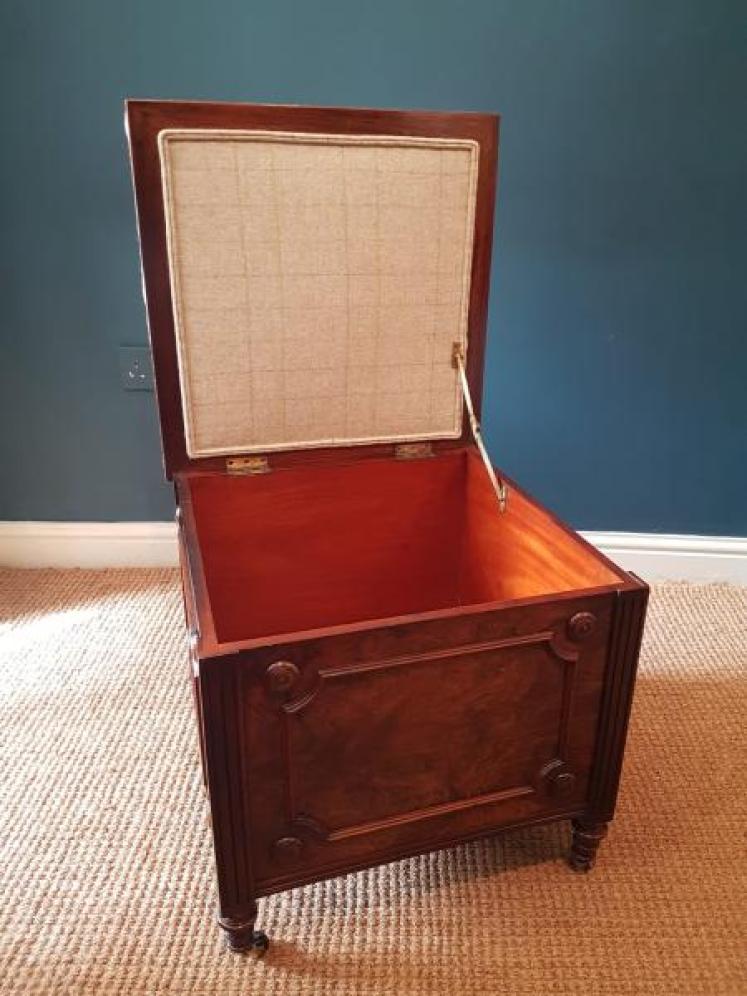 Mid Victorian Burr Walnut Ottoman - Image 4