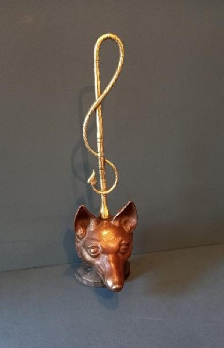 Victorian Pierce & Page Fox's Head Door Stop - Image 1