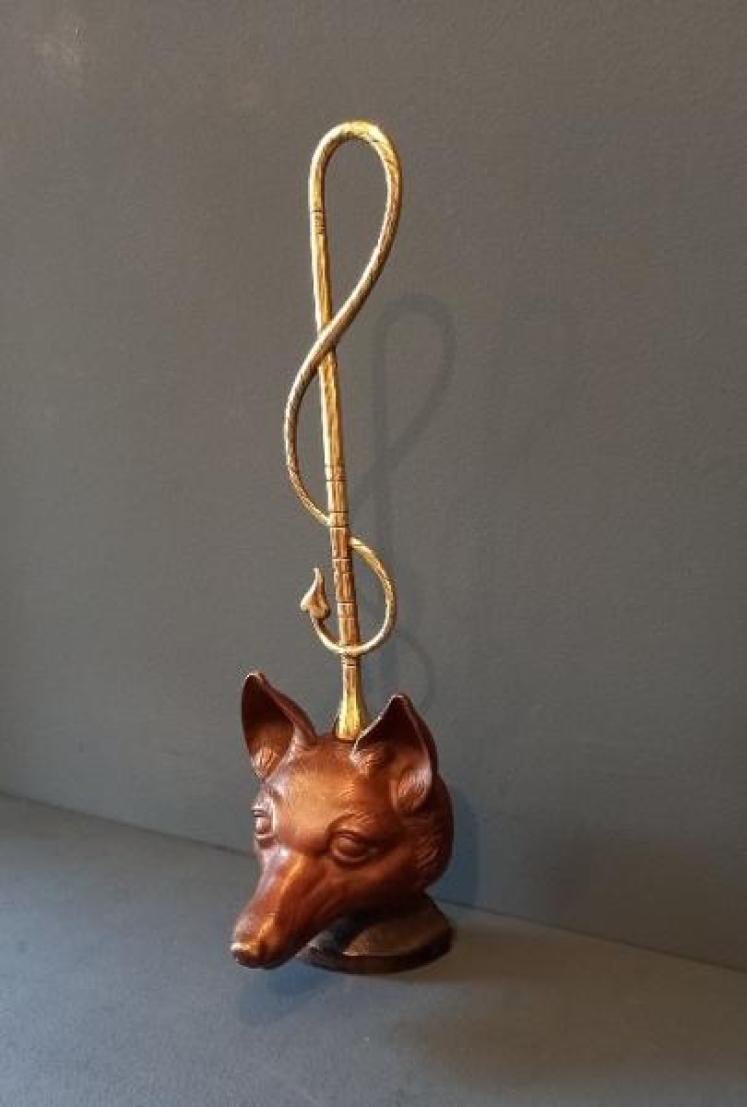 Victorian Pierce & Page Fox's Head Door Stop - Image 2