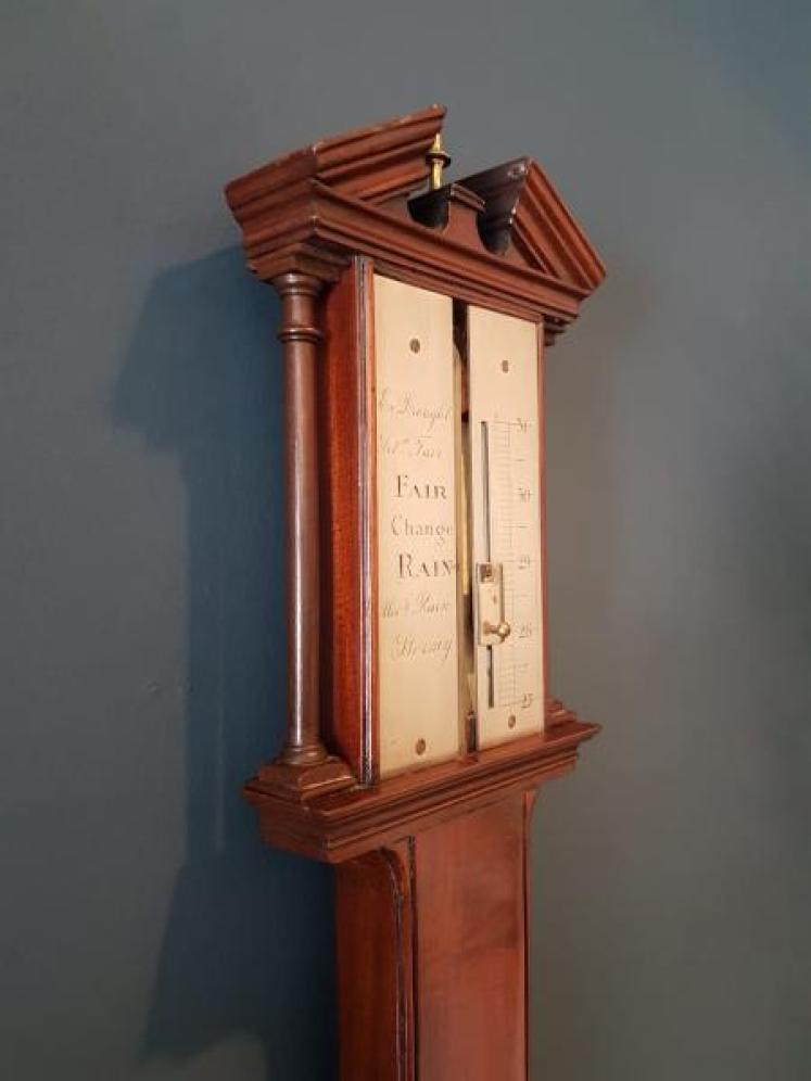 George III Mahogany Stick Barometer - Image 3