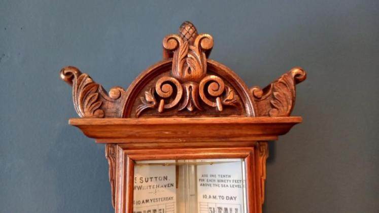 Victorian Golden Oak Whitehaven Stick Barometer - Image 2