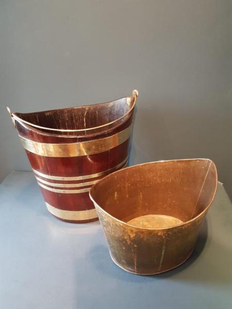 George III Mahogany Peat Bucket  - Image 4