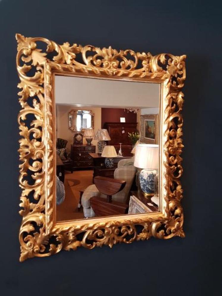 Victorian Timber Gilt Florentine Mirror  - Image 5