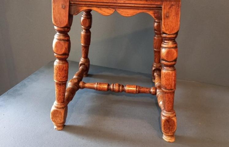 Rare Pair of George III Period Oak Joint Stools - Image 4