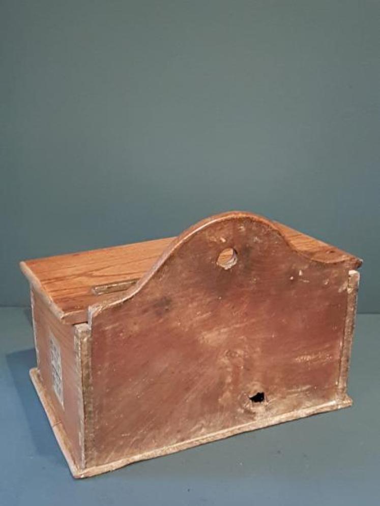 George III Oak Country House Candle Box - Image 2