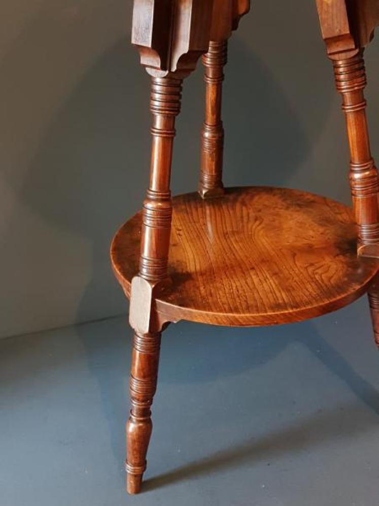 Early Victorian Elm Cricket Table - Image 4