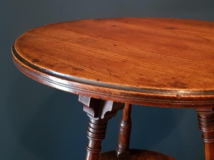 Early Victorian Elm Cricket Table - Image 5