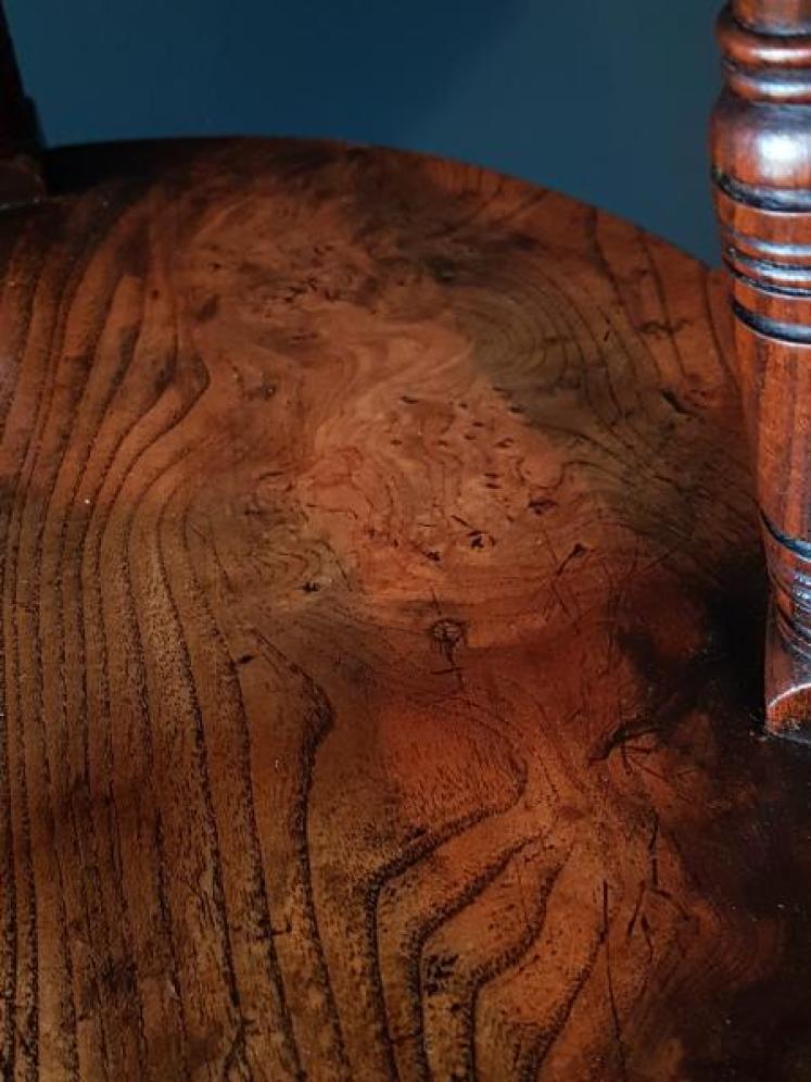 Early Victorian Elm Cricket Table - Image 7