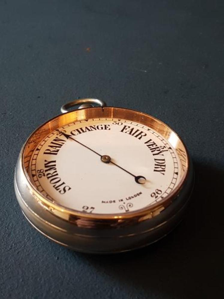 Early Victorian Silver Desktop Barometer - Image 3