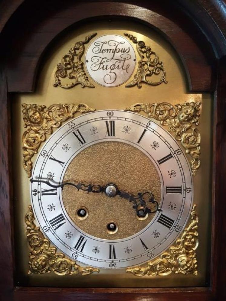 Quality Edwardian Oak Grandmother Clock - Image 2
