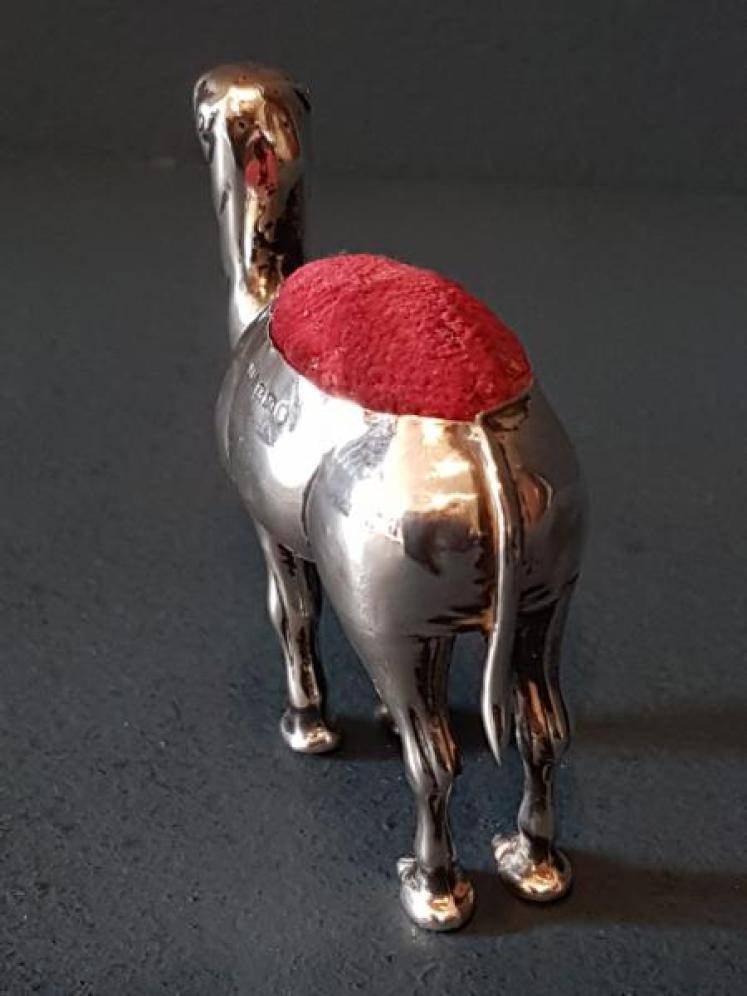 Victorian Silver Camel Pin Cushion - Image 3