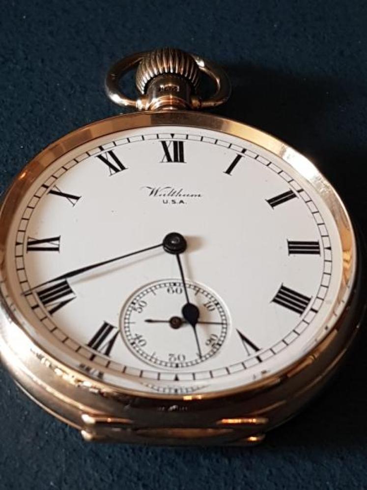 9ct Gold Waltham Pocket Watch - Image 3