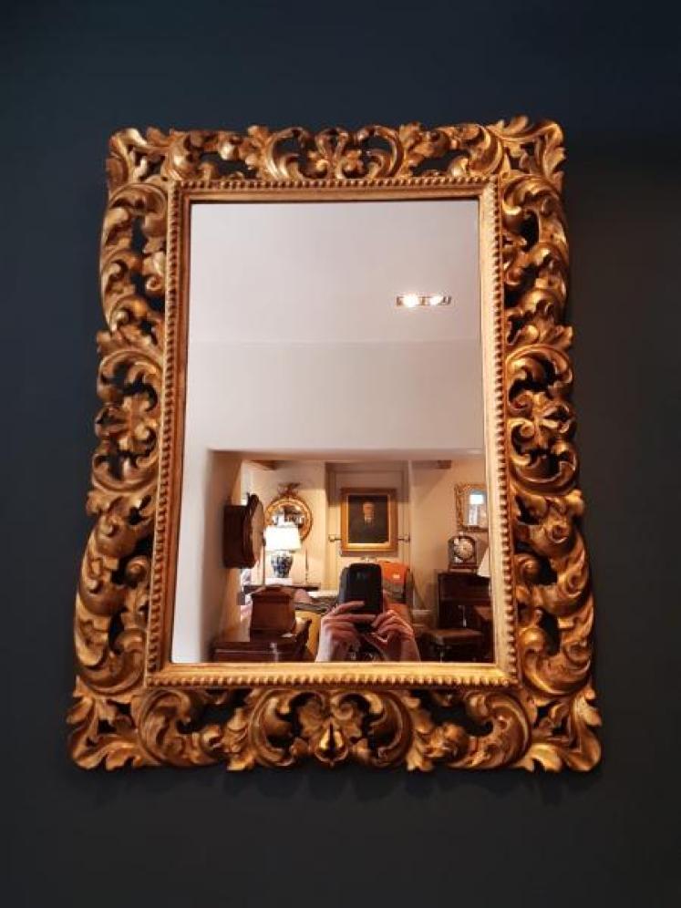 Victorian Timber Gilt Florentine Mirror  - Image 1