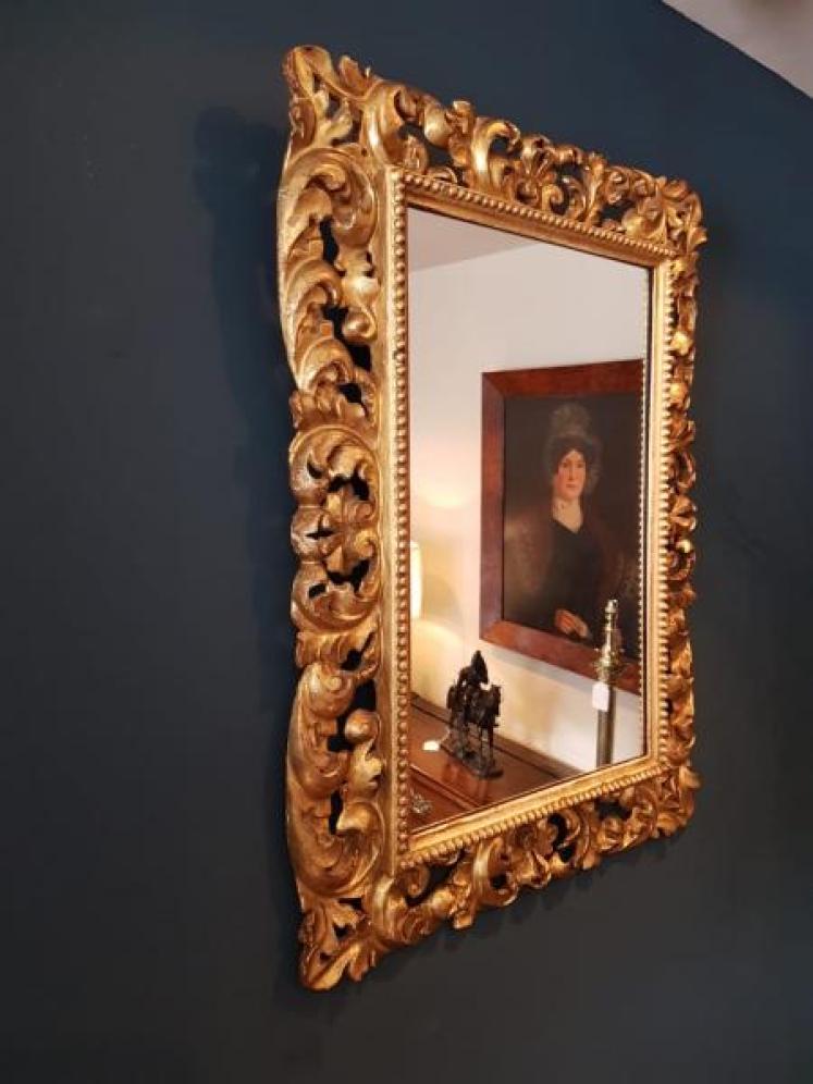 Victorian Timber Gilt Florentine Mirror  - Image 3