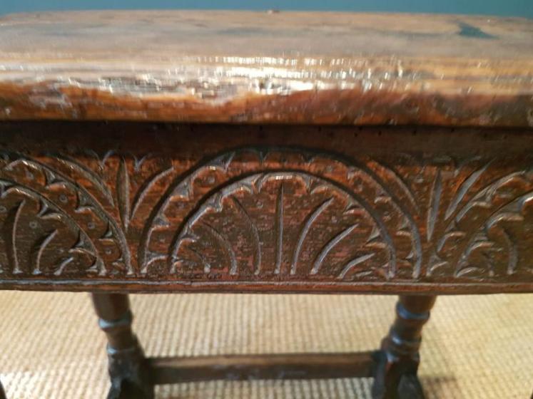 Period Oak Joint Stool - Image 4