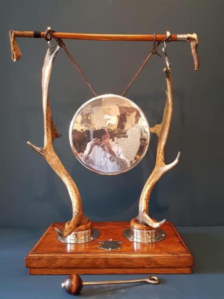 Victorian Country House Deer Antler Dinner Gong - Image 1