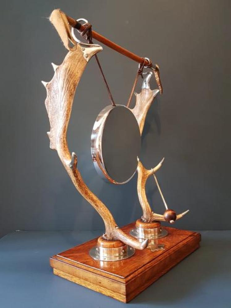 Victorian Country House Deer Antler Dinner Gong - Image 2