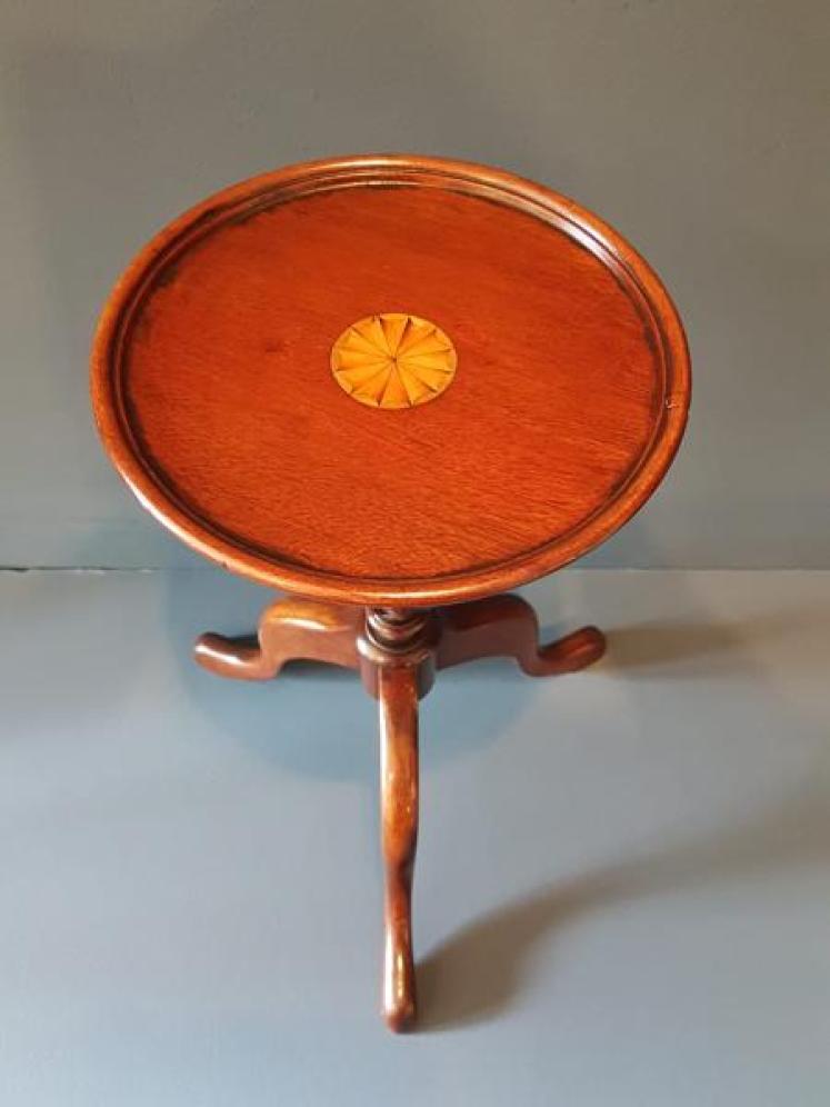 Matching Pair of Edwardian Mahogany Wine Tables - Image 2