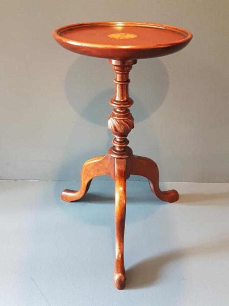 Matching Pair of Edwardian Mahogany Wine Tables - Image 4