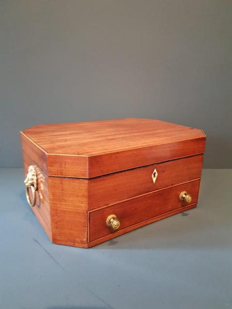 Regency Mahogany Sewing Box - Image 1