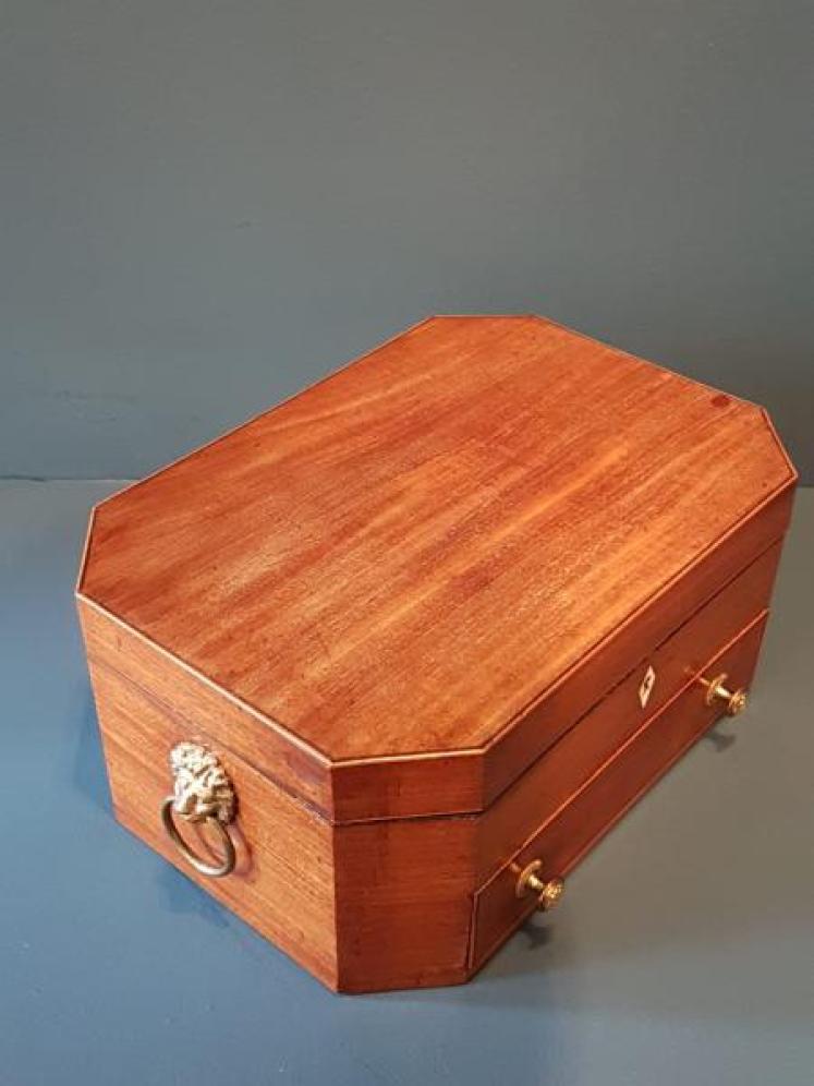 Regency Mahogany Sewing Box - Image 5