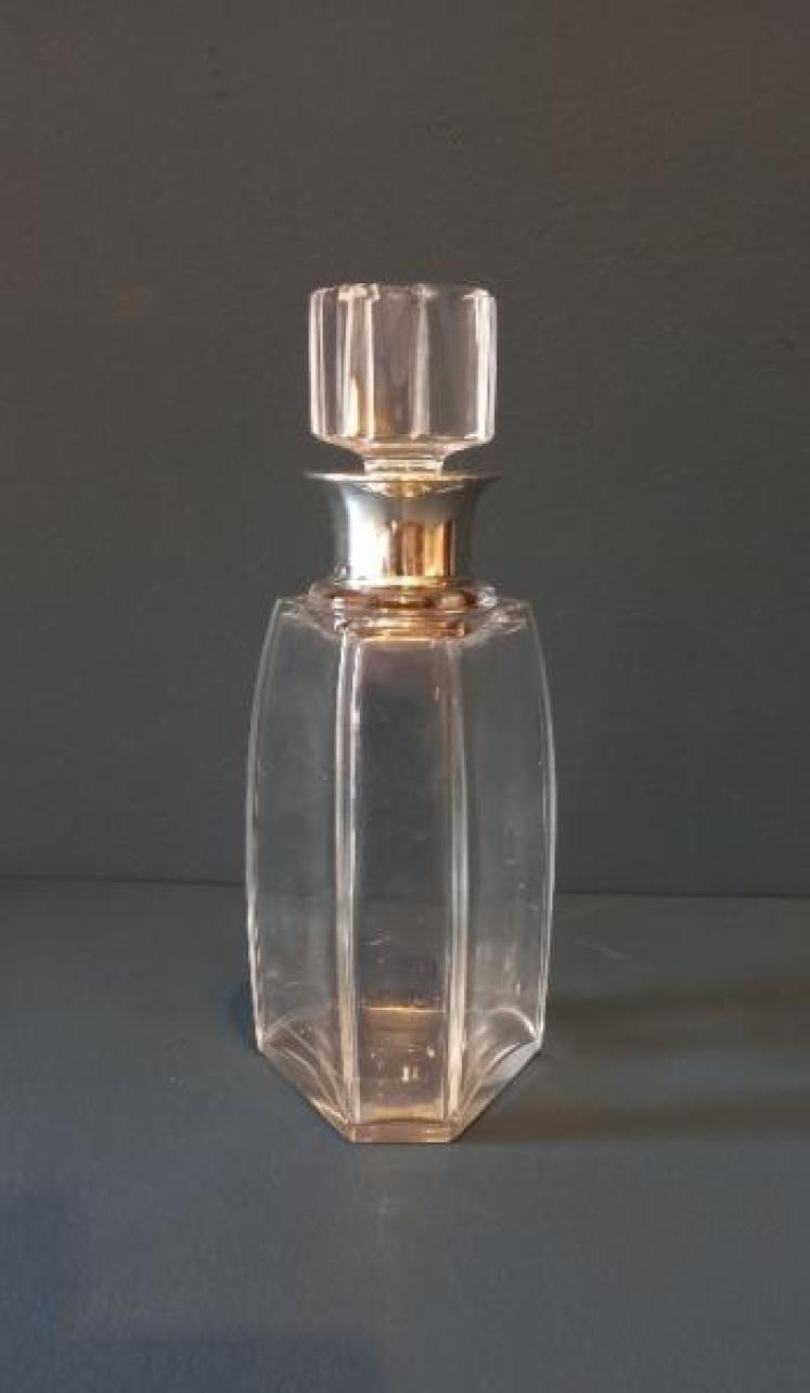 George V Silver Mounted Three Sided Decanter - Image 7