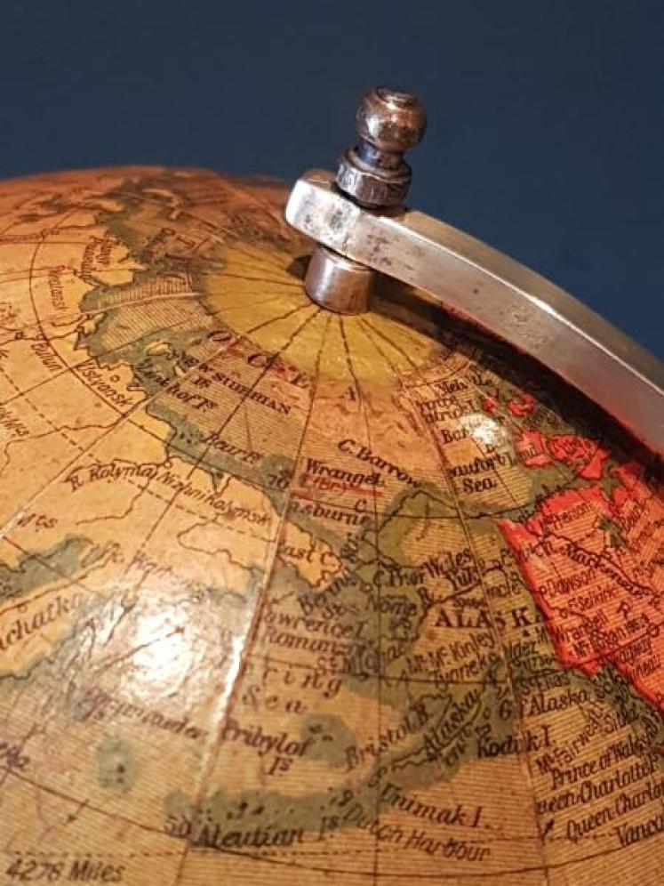 Geographia 6" Paper Mache Globe - Image 3