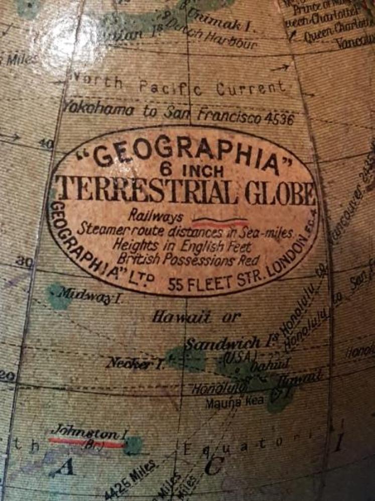 Geographia 6" Paper Mache Globe - Image 4