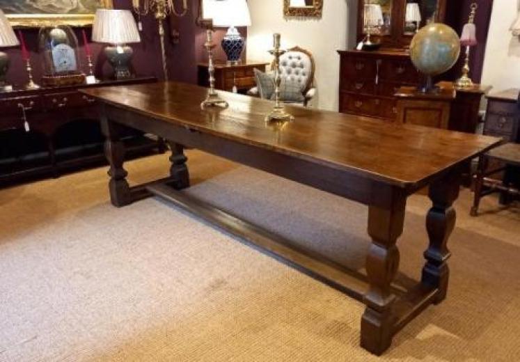 George II Period Oak 10 Seat Refectory Table - Image 1