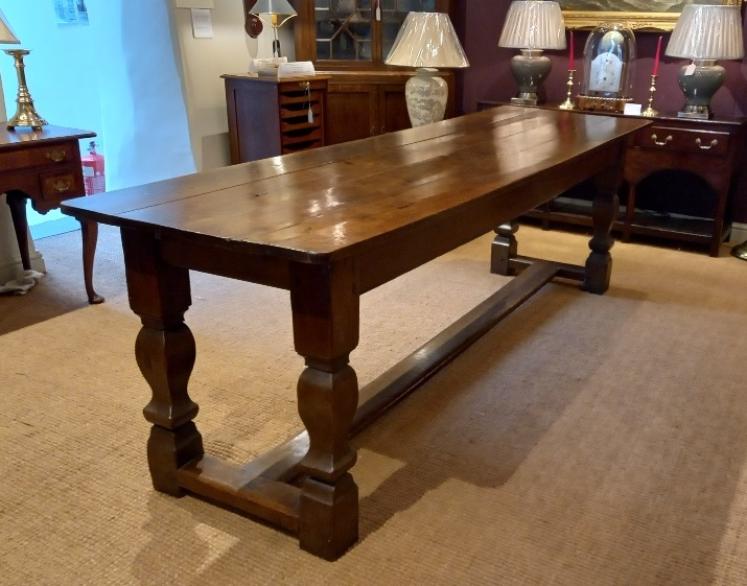 George II Period Oak 10 Seat Refectory Table - Image 6