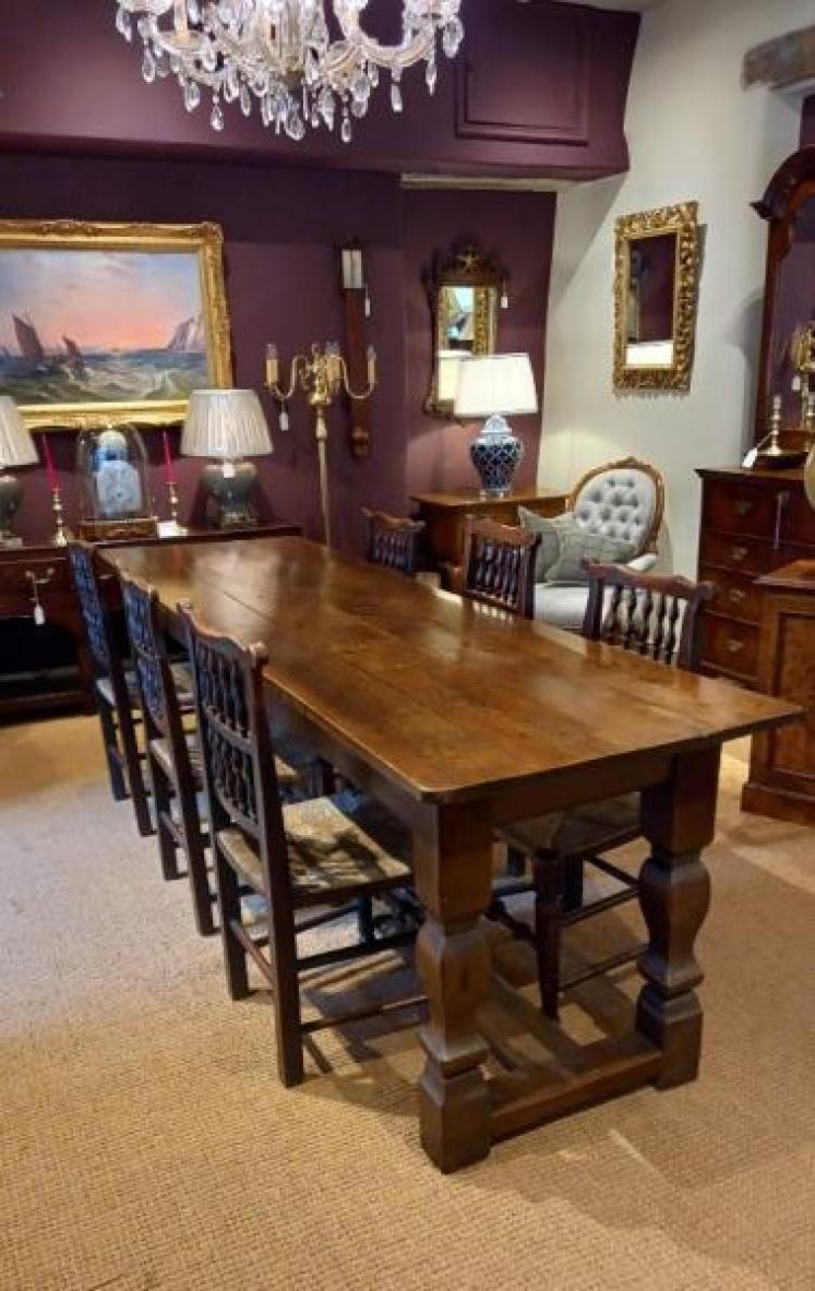 George II Period Oak 10 Seat Refectory Table - Image 7