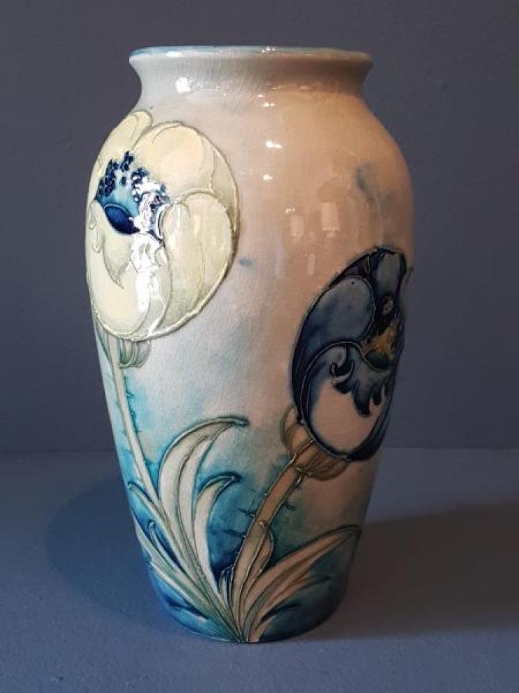 Rare Moorcroft Big Poppy on Celandon Ground Vase - Image 1