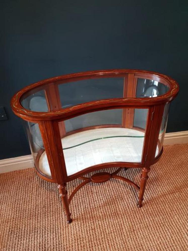 Fine Quality Edwardian Vitrine with Painted Decoration - Image 1