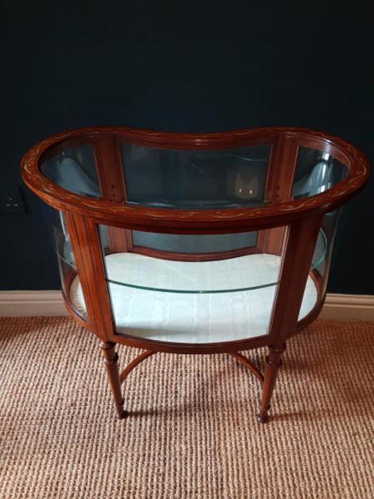 Fine Quality Edwardian Vitrine with Painted Decoration - Image 7